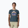 Női póló Patagonia Great Waves Ringer Tee summit blue
