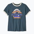 Női póló Patagonia Great Waves Ringer Tee summit blue 2