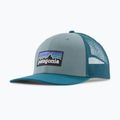 Ellenzős sapka Patagonia P-6 Logo Trucker Hat blue sage