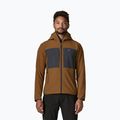 Férfi trekking pulóver Patagonia R2 TechFace Hoody deer brown