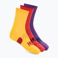 Zokni HOKA Quarter Run Sock 3-Pack egg yolk/cerise/virtual violet