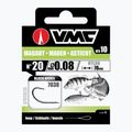 VMC Maggot methode vezető hurok horog és horogelőke + zsinór 10 db fekete nikkel 703810