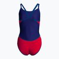 Női egyrészes fürdőruha arena Team Stripe Super Fly Back One Piece piros-kék 001195/477 2
