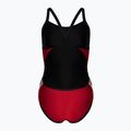 Női fürdőruha arena Team Stripe Super Fly Back egyrészes piros/fekete 001195/415 2