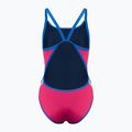 Női egyrészes fürdőruha arena Team Stripe Super Fly Back One Piece rózsaszín 001195/970 2