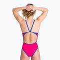 Női egyrészes fürdőruha arena Team Stripe Super Fly Back One Piece rózsaszín 001195/970 6
