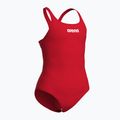 Arena Team Swim Pro Solid piros/fehér egyrészes gyermek fürdőruha 3