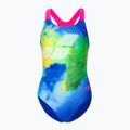 Gyermek egyrészes fürdőruha Arena Pro Back Placement kék-zöld 005088