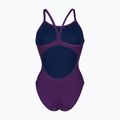 Női egyrészes fürdőruha Arena Team Light Drop Solid plum/white 2