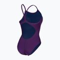 Női egyrészes fürdőruha Arena Team Light Drop Solid plum/white 4