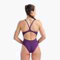 Női egyrészes fürdőruha Arena Team Light Drop Solid plum/white 7