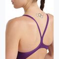 Női egyrészes fürdőruha Arena Team Light Drop Solid plum/white 8
