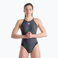Női egyrészes fürdőruha arena Icons Fast Back Panel szürke 005043/551 5