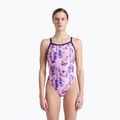 Női egyrészes fürdőruha arena Rose Texture fürdőruha Xcross Back multi rózsaszín/navy 5