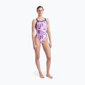 Női egyrészes fürdőruha arena Rose Texture fürdőruha Xcross Back multi rózsaszín/navy 6