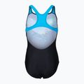 Gyermek egyrészes fürdőruha arena Multi Pixels New Swim Pro Back fekete/türkizkék 2