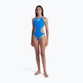 Női egyrészes fürdőruha arena One Biglogo One Piece blue river/fluo orange 2