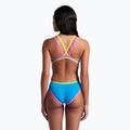 Női egyrészes fürdőruha arena One Double Cross Back One Piece türkiz/fluo rózsaszín/lágy zöld 8