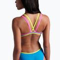 Női egyrészes fürdőruha arena One Double Cross Back One Piece türkiz/fluo rózsaszín/lágy zöld 10