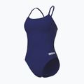 Női egyrészes fürdőruha arena Lace Back Solid navy/fehér 4