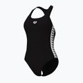Női egyrészes fürdőruha arena Icons Racer Back Solid black / white 3