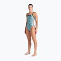 Női egyrészes fürdőruha arena Escape Challenge Back black/water blue multi 2