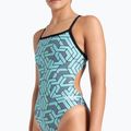 Női egyrészes fürdőruha arena Escape Challenge Back black/water blue multi 4