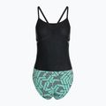 Női egyrészes fürdőruha arena Escape Challenge Back black/water blue multi 2