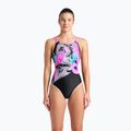 Női egyrészes fürdőruha arena Imaginary Swim Pro Back black/shocking pink/multi 5