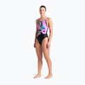 Női egyrészes fürdőruha arena Imaginary Swim Pro Back black/shocking pink/multi 6