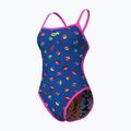 Női egyrészes fürdőruha arena Reversible Swimsuit Challenge Back royal multi/shocking pink 5