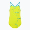 Gyerek egyrészes fürdőruha arena Star Graphic Lightdrop Back soft green / turquoise