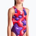 Arena Star Shaped Swim Tech L szilva/világos korall multi gyermek egyrészes fürdőruha 8