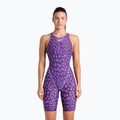 Női egyrészes fürdőruha arena Powerskin ST Next LE Open Back leopard skin violet