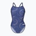 Női egyrészes fürdőruha arena Fireflow Lightdrop Back navy/team navy