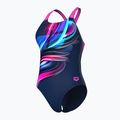 Női egyrészes fürdőruha arena Bloom Swim Pro Back Lb multi navy/navy/shocking pink 4