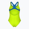 Női egyrészes fürdőruha arena Logo Swim Pro artic lime/kék porcelán 2