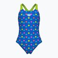 Gyermek egyrészes fürdőruha arena Multiple Dot Swim Pro Back multi kék/artic lime