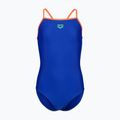 Gyerek egyrészes fürdőruha arena Light Drop Solid neon blue/team orange/team orange