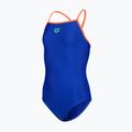 Gyerek egyrészes fürdőruha arena Light Drop Solid neon blue/team orange/team orange 3