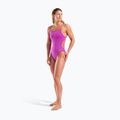 Női egyrészes fürdőruha Arena Team Swimsuit Challenge Solid very fuchsia/team green 6