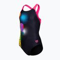 Gyerek egy részes fürdőruha arena Dots Swim Pro Back black multi/black/shocking pink 3