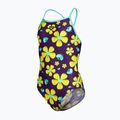 Gyerek egy részes fürdőruha arena Spring Lightdrop Back plum multi/water 3