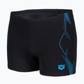 Férfi úszó boxer nadrág arena Graphic Swim Short black/turquoise 3