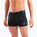 Férfi úszó boxer nadrág arena Graphic Swim Short black/turquoise 8