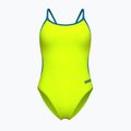 Női egyrészes fürdőruha Arena Lace Back Solid artic lime/blue cosmo