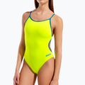 Női egyrészes fürdőruha Arena Lace Back Solid artic lime/blue cosmo 8