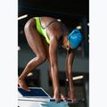 Női egyrészes fürdőruha Arena Lace Back Solid artic lime/blue cosmo 10