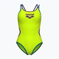 Női egyrészes fürdőruha arena One Double Cross Back One Piece artic lime/plum/blue cosmo