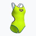 Női egyrészes fürdőruha arena One Double Cross Back One Piece artic lime/plum/blue cosmo 4
